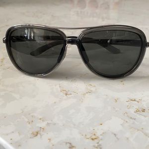 Women’s Black Oakley Split time sunglasses.